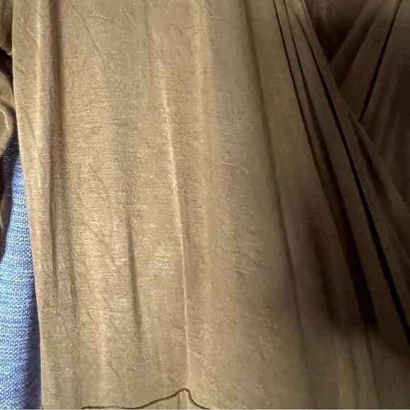 Express Mustard Yellow Long Sleeve Faux Wrap Dress Size Medium - Picture 11 of 16